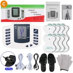 Helkroppens tiotalsmuskelelektrostimulator EMS Akupunkturterapi Massage Relax Digital Meridian Fysioterapiapparat Komplett set