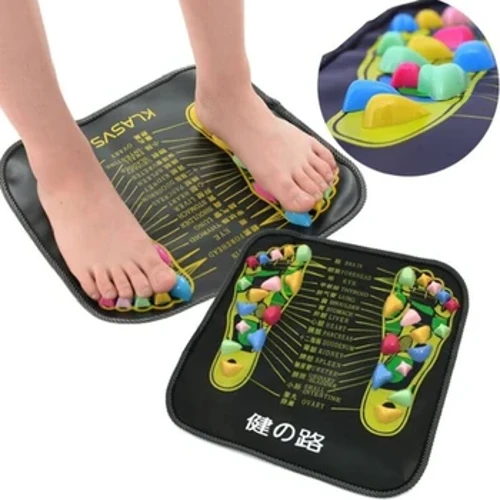 Stressrelief Zoneterapi Walk Stone Road Fodmassagemåtte Akupressur Relax Massage Pad Trigger Point Heath Therapy Afslapning Smerte