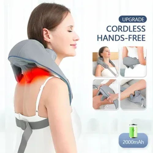 ʻO Foreverlily Wireless Neck and Back Massager Neck and Kneading Kneading Massage Shawl Neck Cervical Relaxing Trapezius Massager