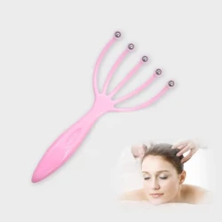 Morbido massaggiatore portatile per cuoio capelluto, collo, pettine, rullo, cinque dita, artigli, acciaio, relax, SPA, cura dei capelli per alleviare i graffi sulla testa
