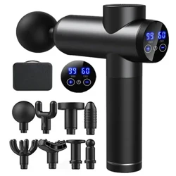 High Frequency Massage Gun Electric Massager Muscle Relaxation Na May 8 Heads Para sa Body Fitness Fascia Gun 99 Speed ​​Adjustable