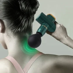 Mini Elektresch Massage Gun LCD Portable Percussion Fascia Massager Deep Tissue Muskel Kierper Hals Entspanung Fitness Péng Relief