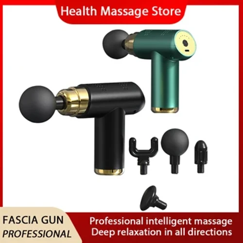 Airsidun Fascia Gun Muscle Massage Gun Deep Muscle Massager 4 justerbara hastigheter 4 massagehuvuden för att slappna av muskler och lindra smärta