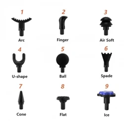 12MM Mini Fascia Gun Massasjehode Universal Type