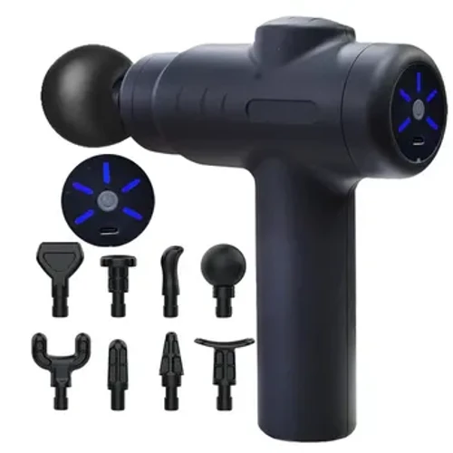 Göçme Fascia Gun Impact Muscle Massage Body Back Hammer Fitness Training Assistent Device USB zarýad beriji