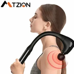 Mtzion Fascial Massage Gun avec une longue poignée pliée, des vibrations à haute fréquence, un masseur du corps profond portable pour une douleur musculaire