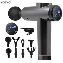 Umshini Omusha Wokubhucunga we-Fascial Massage Gun Muscle Relaxation Vibration Machine Neck Back Leg Compression Massager Portable Fitness Device