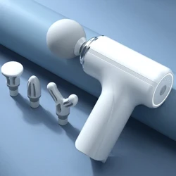 Intelligent massagepistool Mini fasciapistool Draagbaar 6 snelheden Percussie Spierstimulator Geluidsarm Nekpijnverlichting Ontspanning