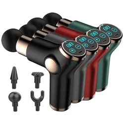 32 Bilis ng LCD Fascia Massge Gun Vibration Muscle Relaxation Massager Portable Fitness Device Para sa Body Neck Arm Pain Relife