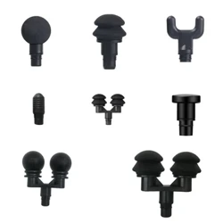 Fascia Gun Masaje Buru Unibertsala Silikonazko Masaje Buru multzoa Gorputz Erlaxazioa Fascia Massager Pistola Ordezko Buru Osagarriak