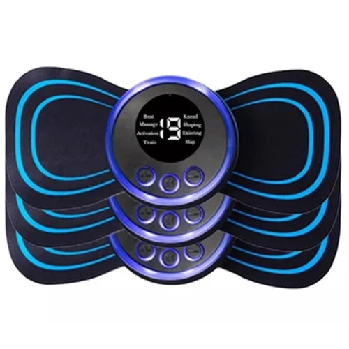 4PCS LCD Isibonisi EMS Intamo Massage Electric Massager Intamo yesibeletho Isichibi Esemuva 8 Mode Pulse Muscle Stimulator Portable Relief Pain