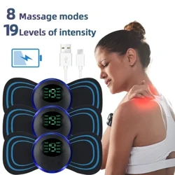 Umeme shingo massager ems misuli misuli stimulator low frequency chombo nyuma ndama ndama patches maumivu viungo kifaa mini