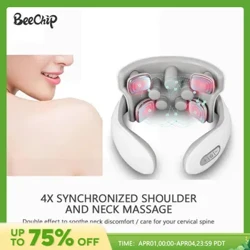 Nekmassage Intelligent opladen Verwarming Heetpersen Magnetische puls Mode Multi-gebruiker Gebruik Draagbare puls-nekmassager