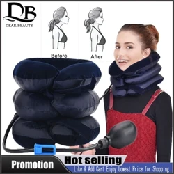 3 Izendlalelo zeNeck Massager Corrector Collar Relief Air Inflatable Cervical Vertebra Therapy Traction Soft Brace Pain Relief Pillow