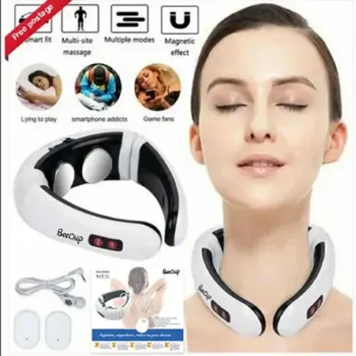 Ikhaya I-Cervical Spine Massager Neck Shoulder Massager Multi-functional U-shape Portable Strength Spine Instrument