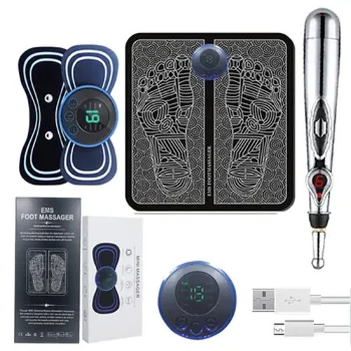 EMS Foot Massager Ηλεκτρονικό Μασάζ Στυλό Λαιμού Toner Body Massager Trainer Electrical Muscle Stimulation Body Back Massager