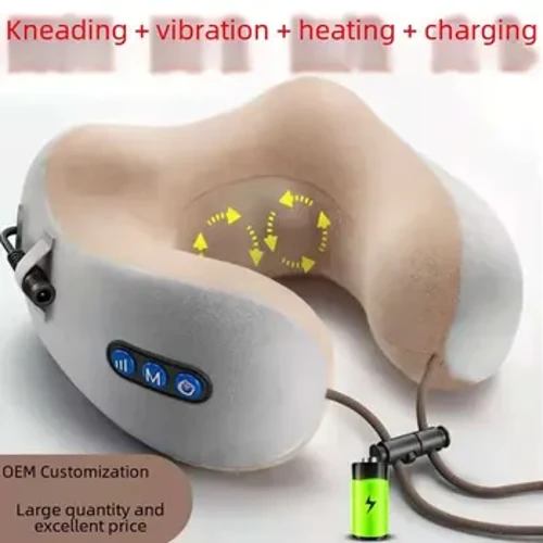 Multifunktionell massageapparat U-formad usb-försörjning direkt från tillverkaren för hemmabruk Nackmassagekudde Gränsöverskridande export