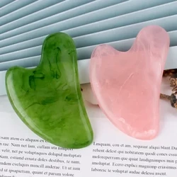 괄사 Đá Gua Sha Massage cho Mặt Thạch Anh Hồng Guasha Tấm Ngọc Máy Mát Xa Mặt Scrapers Dụng Cụ cho Mặt Cổ lưng Cơ Thể