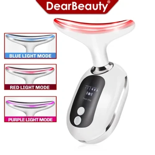 Cổ Mặt Làm Đẹp Thiết Bị EMS Cổ Căng Da Mặt Máy Massage Đôi Cằm Tẩy Xóa Nếp Nhăn LED Trị Liệu Nâng Da Se Khít