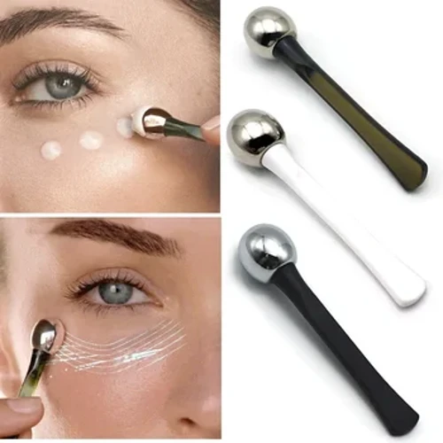 Con Lăn Massage Mắt Mắt Dính Applicator Đựng Mỹ Phẩm Thìa Đũa Chống Nhăn Quầng Thâm Mặt Thìa Hợp Kim Vàng Máy Mát Xa Mặt