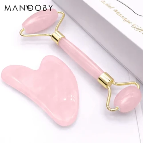 Gua Sha deska do masażu szyi narzędzie do masażu przeciwzmarszczkowego Lifting skóry twarzy Anti-Aging rolka do twarzy opuchnięte oczy uroda narzędzia zdrowotne