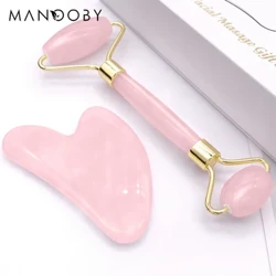 Gua Sha deska do masażu szyi narzędzie do masażu przeciwzmarszczkowego Lifting skóry twarzy Anti-Aging rolka do twarzy opuchnięte oczy uroda narzędzia zdrowotne