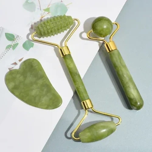 Ngọc Tự Nhiên Con Lăn Mặt Quách Thiếu Lâm Đá Tự Nhiên Body Cổ Massage Acupoint Chăm Sóc Mắt Spa Dụng Cụ Massage Massage Visage Nâng