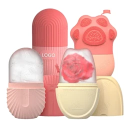 Amathreyi e-Silicone Ice Cube Ubuhle Ephakamisa I-Ice Ball Face Massager I-Contouring Eye Roller Ukwelashwa Kobuso Yehlisa Ithuluzi Lokunakekela Isikhumba