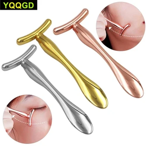 1 Pcs Metal Eye Cream Applicator Wand Stick, Massager Skin Care Tools, Face Roller Massager Tool no ka hōʻemi ʻana i ka puffiness wrinkle.