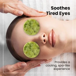 2 Pcs Natural Jade Eye Patch Kecantikan Wajah Perawatan Kulit Massager Pendingin/Terapi Panas Mata Pijat Batu Anti Kerut Bengkak Alat