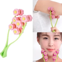 Mới Máy Mát Xa Da Mặt Con Lăn Di Động Hình Hoa Chống Nhăn Nâng Cơ Mặt Giảm Béo Mặt Thư Giãn Dụng Cụ Làm Đẹp Ngón Tay Massage