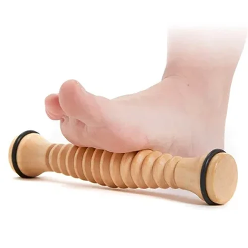 I-Wood Foot Massage Roller ye-Plantar Fasciitis Relief Ithuluzi Lokubhucunga Izicubu Ezijulile Zokucindezeleka I-Stress Relief Foot Massage I-Rpller Yehlisa Ukucindezeleka