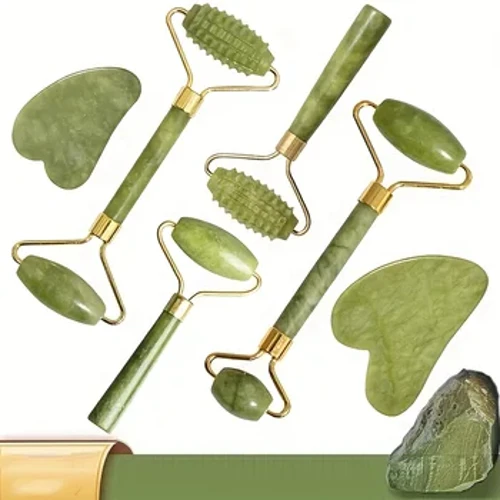 Gua Sha Fata Masaj Roller Jade Store Scraper Roller Masaj pentru guașa facială Lifting Body Slimming Guasha Gât Instrumente de îngrijire a pielii