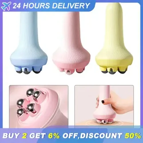 5-Magnetesch Bead Jade Massage Roller Gesiicht Kierper Scraping Gesiicht Nues Lifting Slimming Massager Schéinheet Body Shaping Massage Tool