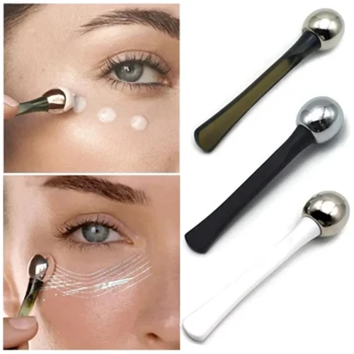 Roller Massage 1 stk Eye Stick Øjencreme Applikator Kosmetisk Spatel Anti Rynke Ansigtsske Guldlegering Ansigt Tynd Hudplejeværktøj