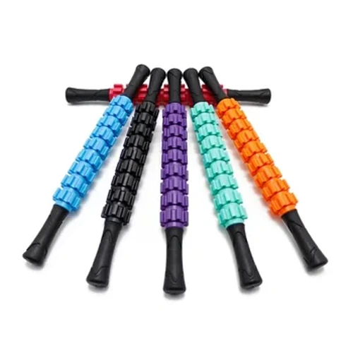 9-Wheel Anti Cellulite Massager Stick Trigger Point Stick Katawan Paa Mukha Leg Slimming Massage Yoga Gym Muscle Roller Sticks