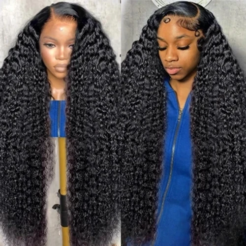 250% 13x4 Lös Deep Wave Spets Frontal Peruk Brazilian Curly Water Wave 13x6 HD Spets Front Peruk Glueless 5x5 Closure Peruker För Kvinnor
