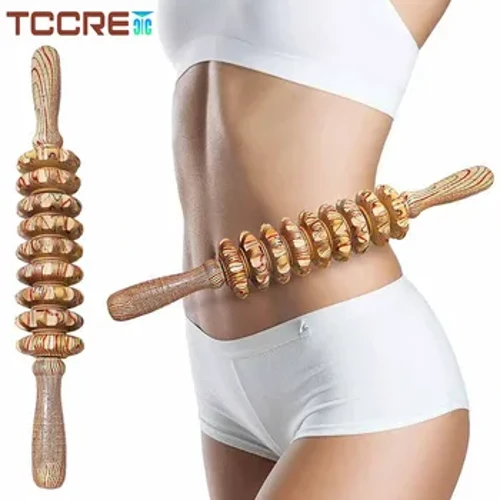 Gỗ Massage Trị Liệu Con Lăn Kích Hoạt Điểm Máy Mát Xa Dành Cho Fascia Cellulite Cơ & Bụng Cơ Thể, Cơ Bụng Công Cụ Cứu Trợ
