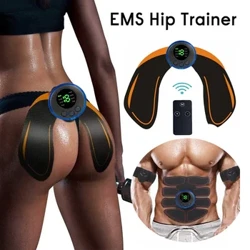 USB Şarj Edilebilir EMS Kas Stimülatörü Kalça Eğitmeni Karın ABS Stimülatörü Spor Vücut Zayıflama Masajı Kilo Kaybı Zayıflama