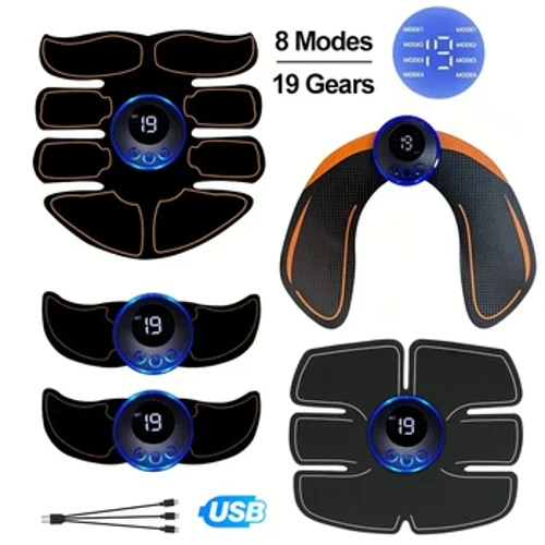 Spreagthóir Muscle Leictreach EMS Traenálaí Cromáin Muineál Lámh Cosa Spreagthóra bhoilg Toner Muscle Baile Aclaíochta Comhlacht Slimming Massager