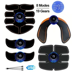 Listrik Stimulator Otot EMS Hip Pelatih Leher Lengan Kaki Stimulator Perut Otot Toner Rumah Kebugaran Pelangsing Tubuh Massager