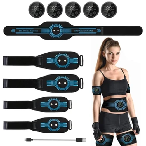 EMS Stimulator Otot Perut Pelatihan Sabuk untuk Pria Wanita Perut Lengan Kaki Rumah Kantor Latihan Kebugaran Slimming Massager