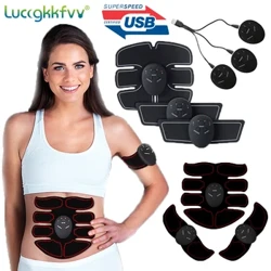 USB qayta zaryadlanuvchi EMS mushak stimulyatori Simsiz dumbalar uchun trener qorin bo'shlig'i ABS stimulyatori Fitness tana vaznini yo'qotish massajchisi