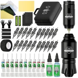 DM Wireless Tattoo Kit Kumpletong Mlini Rocket Machine Batery Case Needle Power Ink Rotary Tattoo Pen Permanenteng Makeup Tatoo Kit