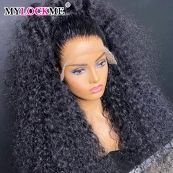 I-Curly Lace Front Wig Izinwele Zomuntu 13x4 I-Kinky Curly Lace Frontal Wig yase-Brazilian Transparent Lace Wigs 200 Density Brazilian MYLOCKME