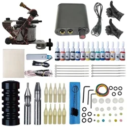 Bộ máy cuộn hoàn chỉnh Cung cấp năng lượng cho hình xăm Bút quay với kim hộp mực Máy trang điểm vĩnh viễn cho hình xăm nghệ thuật cơ thể