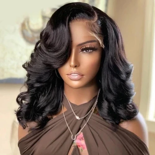 Body Wave Korte Bob Pruiken 13x4 Kanten Voorkant Pruiken van echt haar 4x4 Vetersluiting Pruik Braziliaans Transparant Kant Remy Haar Bling Haar