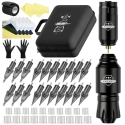 DM Kit de tatouage sans fil complet Mini fusée Machine boîtier de batterie aiguille puissance encre stylo de tatouage rotatif Kit de tatouage de maquillage Permanent