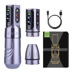 DM Professional MAX PRO Motore senza spazzole per macchinetta per tatuaggi wireless con due batterie per display a LED Trucco permanente