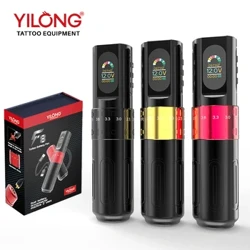 YILONG nouveau Kit de Machine à tatouer sans fil F8 course réglable 2.4-4.2mm écran OLED avec stylo de tatouage de batterie pour les tatoueurs